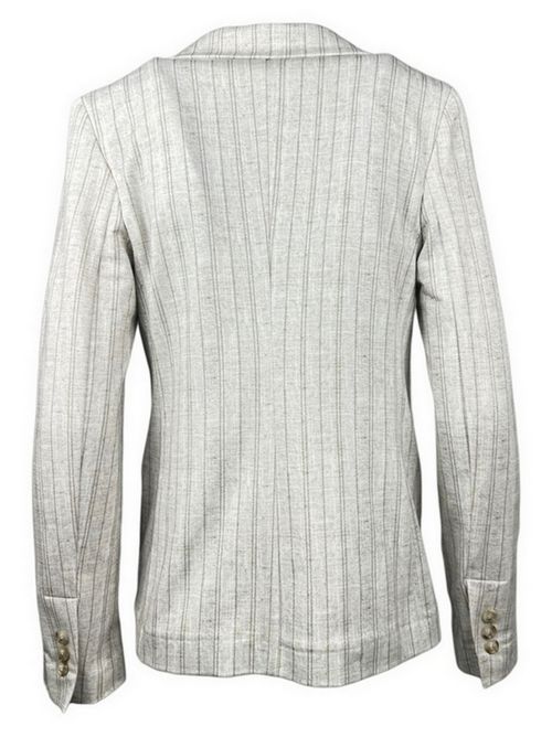 giacca donna monopetto gessata avorio e beige Good match | AB1030G05